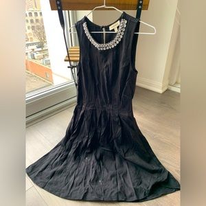 Black Sleeveless Bejewelled Dress